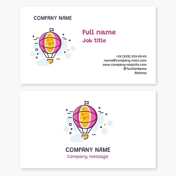 Business card template Children's balloon