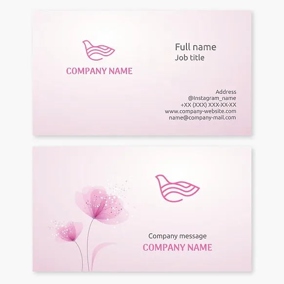Business card template Dove