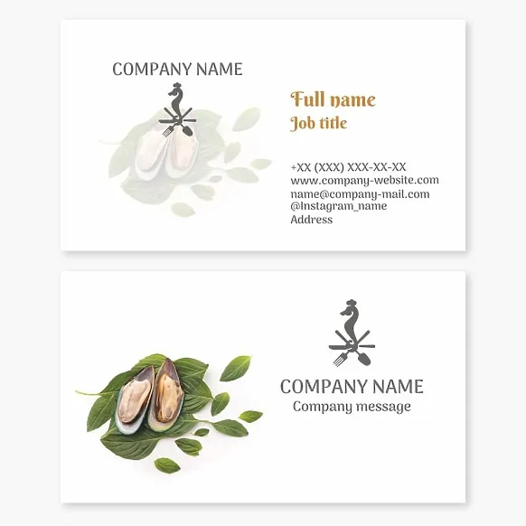 Seafood Restaurant Business Card Template