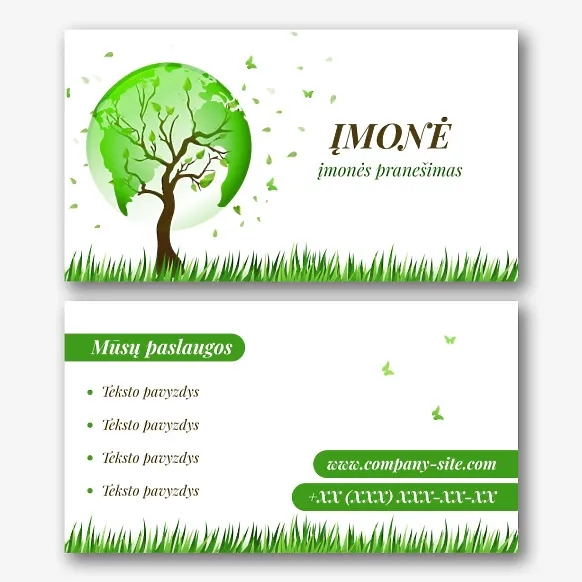 Ecoactivist vizitinės kortelės Šablonas