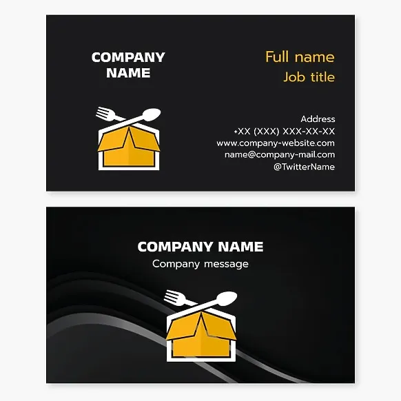 Business card template Food delivery