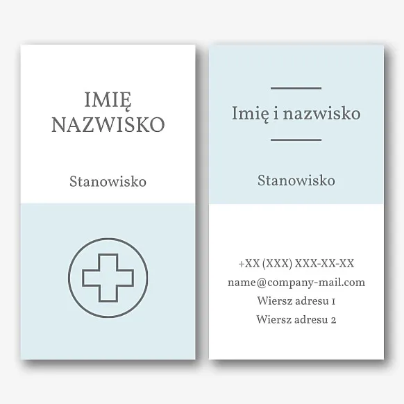 Szablon wizytówki lekarza prowadzącego