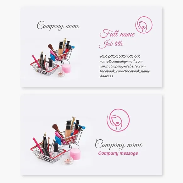 Business card template Cosmetics sales