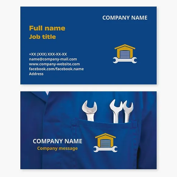 Business card template Car and motorcycle repair