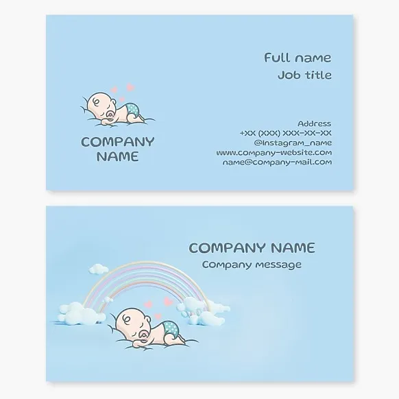 Business card template Baby sleep products