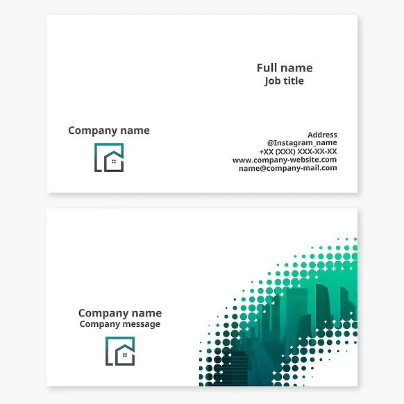Business card template. Real estate. Construction and real estate services.