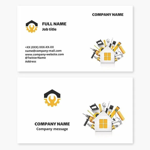 Business card template Home and premises repair