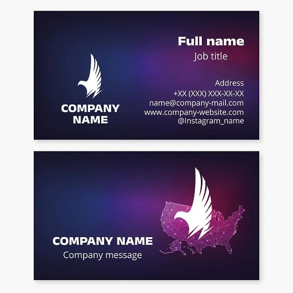 USA, eagle. Business cards template