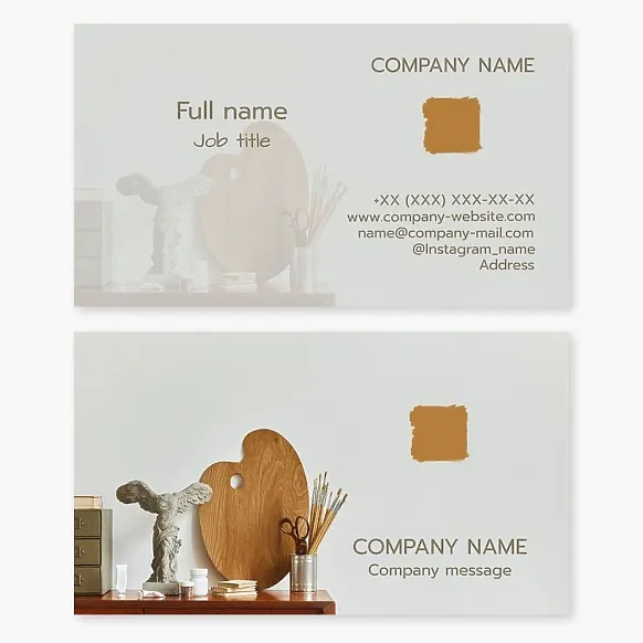 Business Card Template Artist, Fine Art