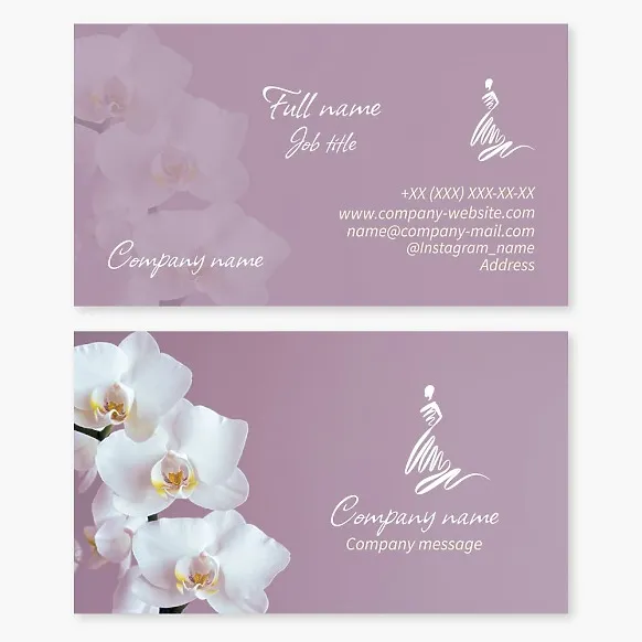 Business card template Fashion, couturier, boutique