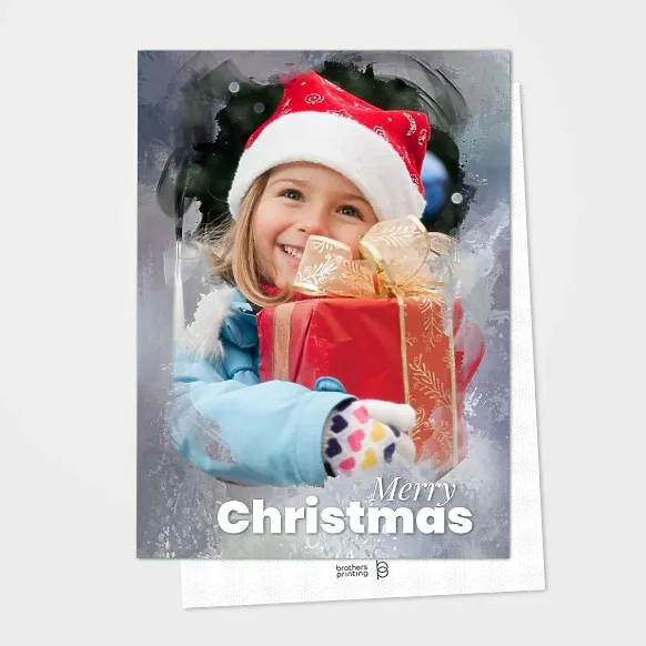 Modern Grey Christmas Card