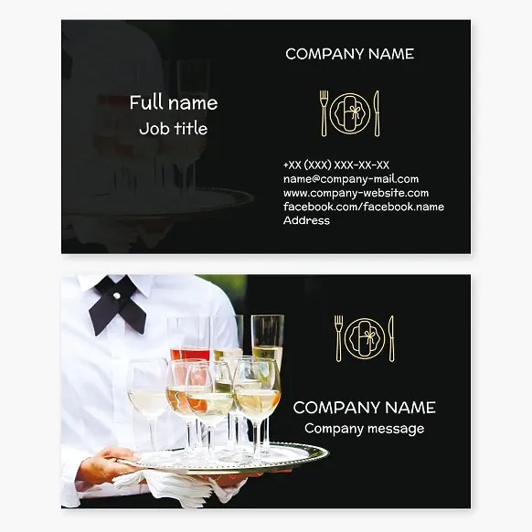 Business card template Catering