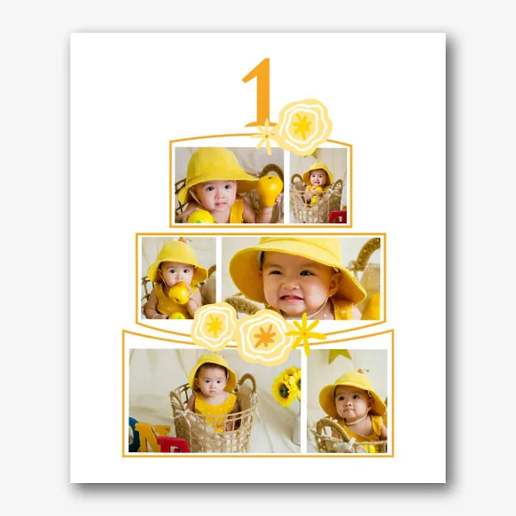 Canvas template for a child's birthday