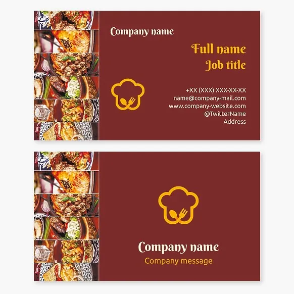 Business card template Restaurant