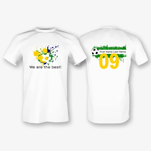 Football player's T-shirt template