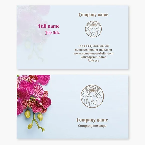 Business card template Beauty salon? Letter O