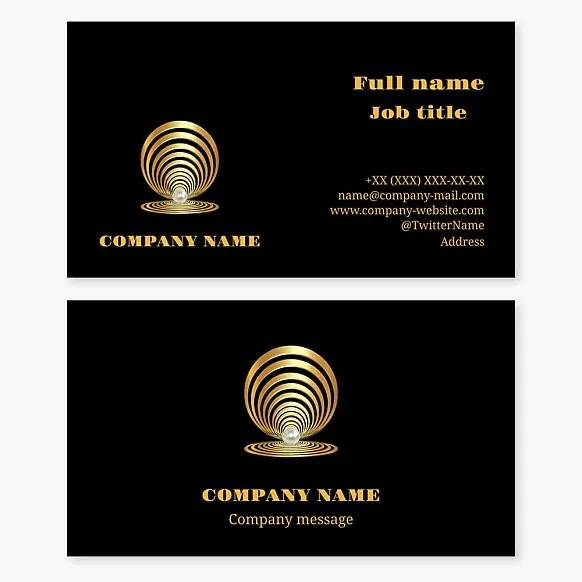 Business card template Pearl, Gold, Jewelry
