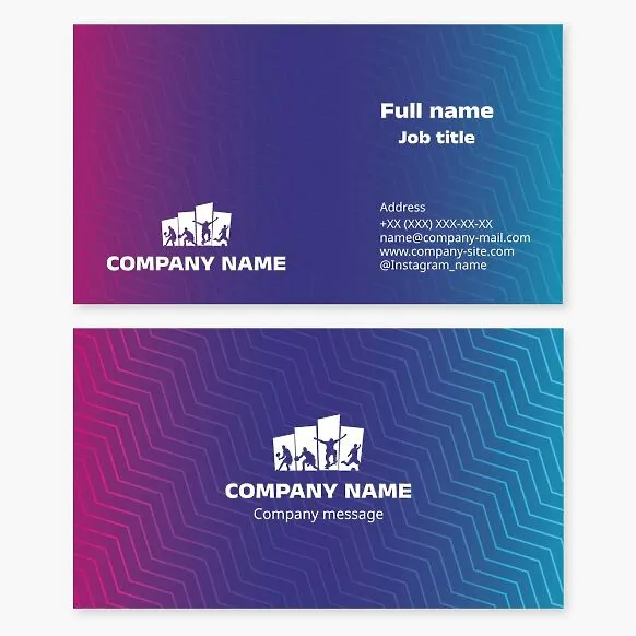 Sports business card template. Sports center. Sporting goods store.