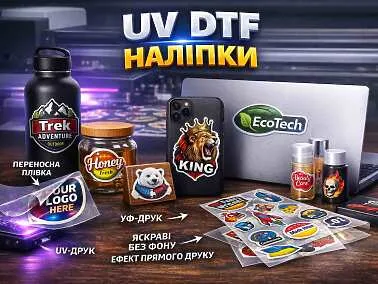 УФ-DTF (UV-DTF) друк наліпок