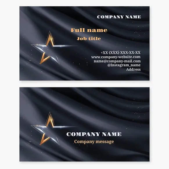 Business card template Star, award, honor