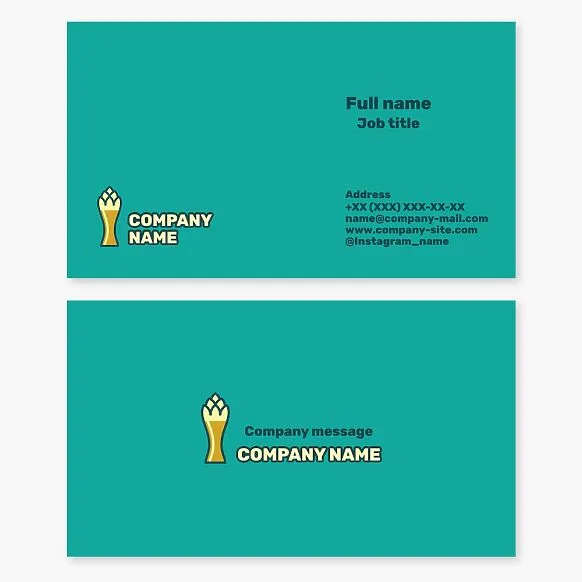Beer Glass, Malt | Beer Company | Beer Bar | Business Card Template.