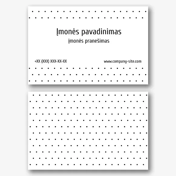 Abstraktus vizitinės kortelės Šablonas su taškais