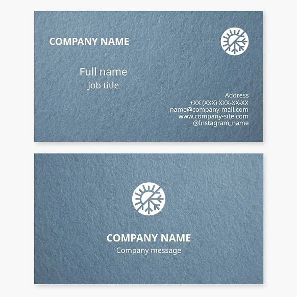 Sun and Snow Logo | HVAC Company | Heaters and Air Conditioners | Business Card Template