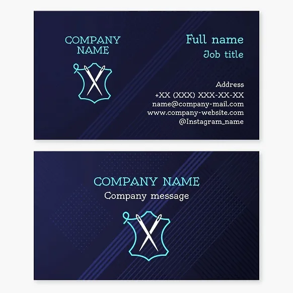 Business cards template Leather goods