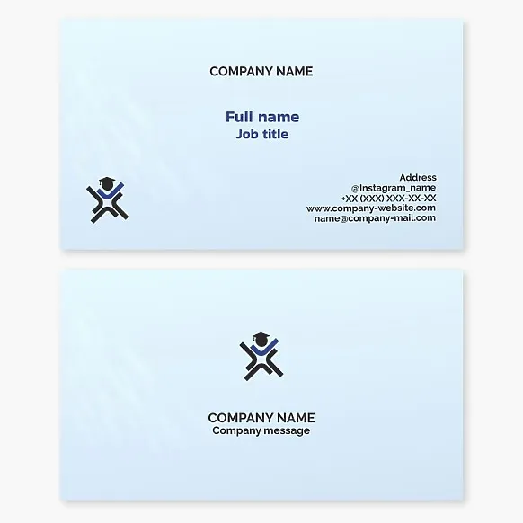 Business card template. Education. Teacher. 