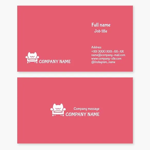 Sofa Logo | Furniture Store | Upholstered Furniture Manufacturing and Repair | Business Card Template