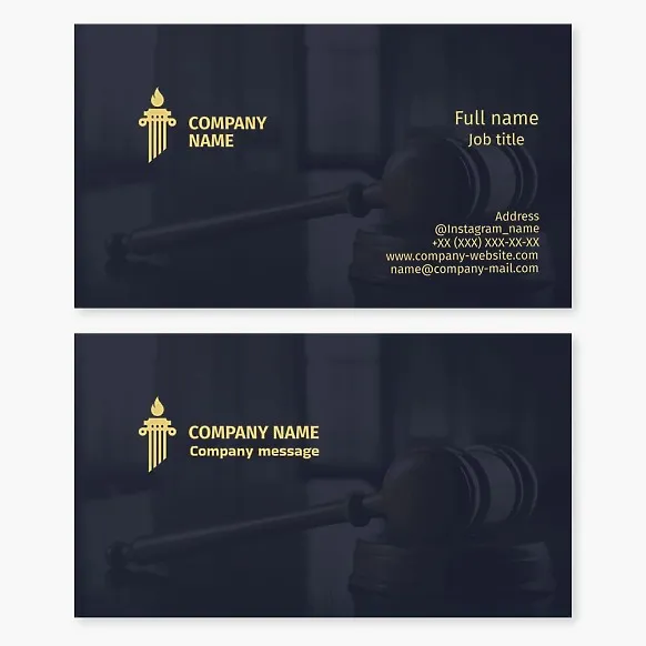 Business card template. Legal.