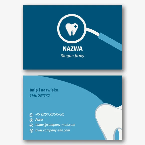 Szablon wizytówki dentysty