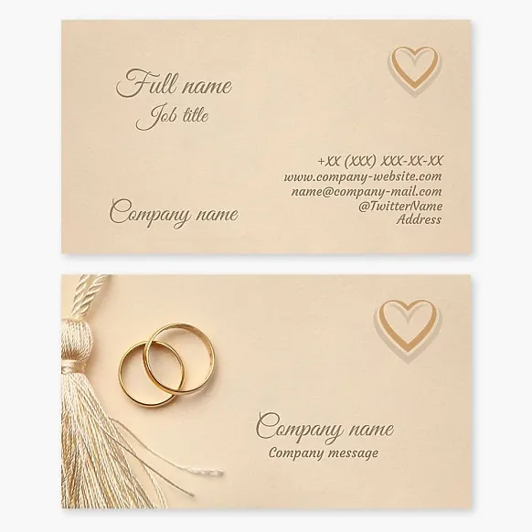Business card template Wedding salon