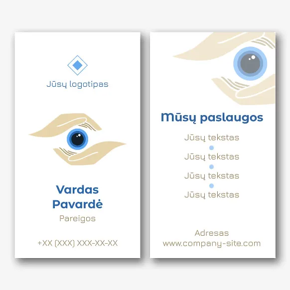 Oftalmologo vizitinės kortelės Šablonas