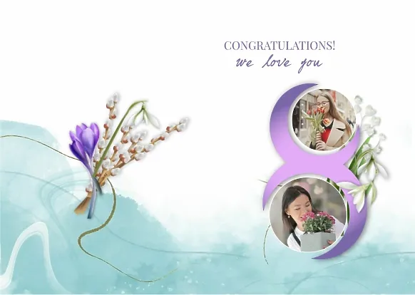 Photobook template for March 8