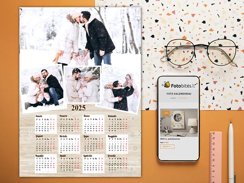 One-Page Calendar 2025