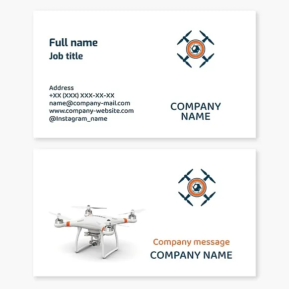 Drone business card template