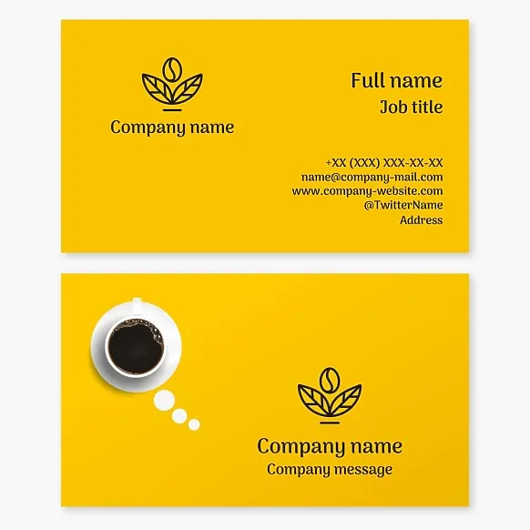 Coffee Shop, Cafe, coffee beans Business Card
