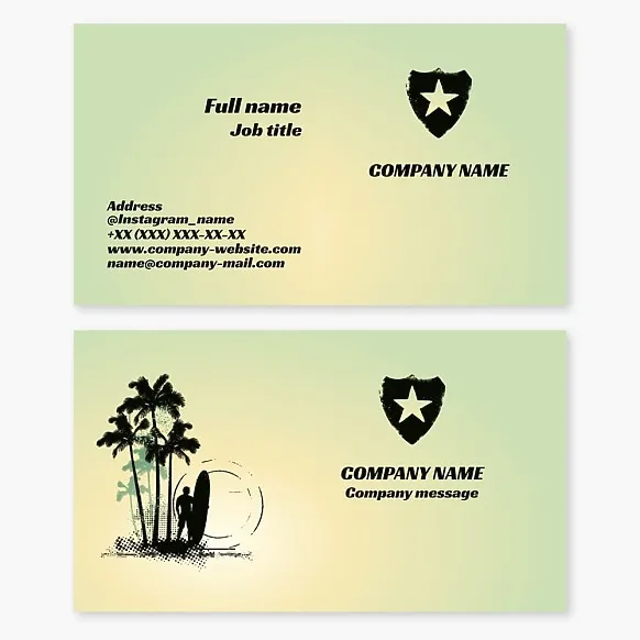 Surf Shop Business Card Template