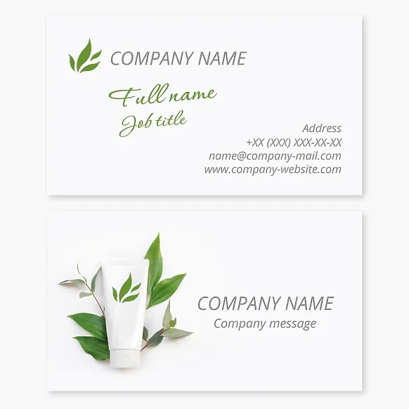 Business card template Plant creams