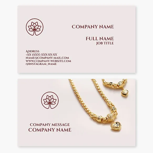 Business Card Template Jewelry