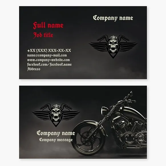 Business card template Motorcycle