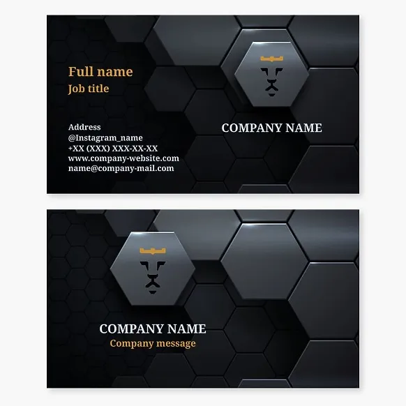 Leo business card template
