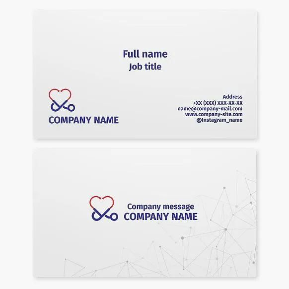 Business card template. Medical facility. Doctor.