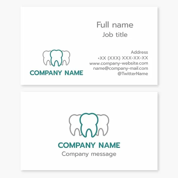 Dentistry business card template