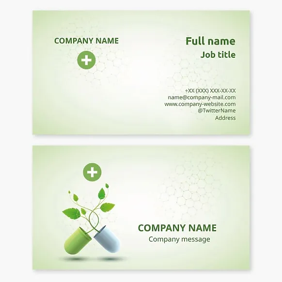 Phytopharmacy, Healthcare business card template