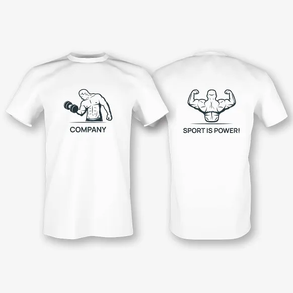 Pattern T-shirt template for an athlete