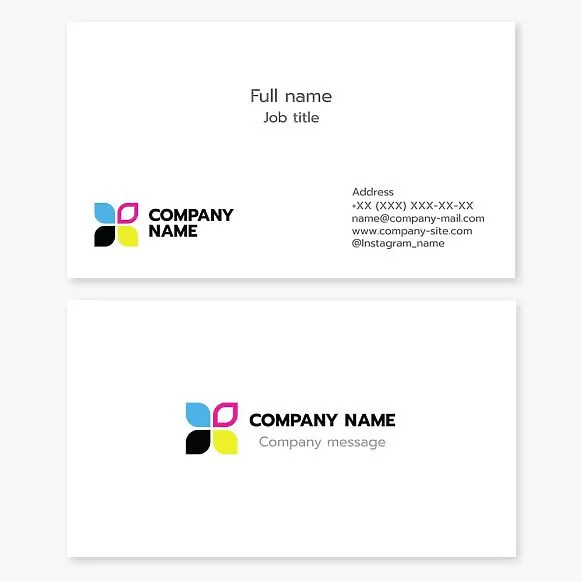 Offset printing house | CMYK color model | Business card template