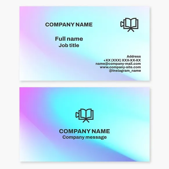 Business card template. Author of film scripts.