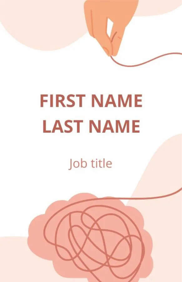 Psychotherapist's business card template